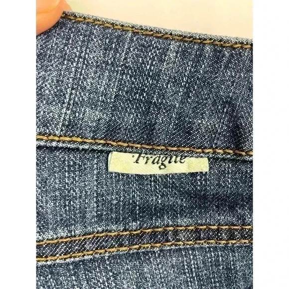 Fragile Blue Denim Jeans Sz 11 Tradition Alluring Slim Boot Cut Low Rise - Picture 8 of 13